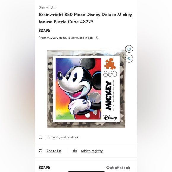 Brainwright Disney 860 puzzle - Picture 7 of 7